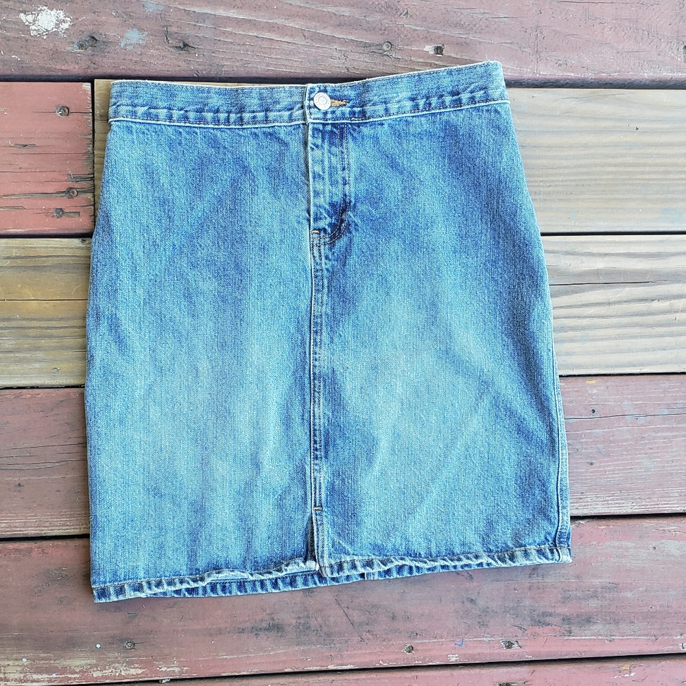 Gap Vintage Jean Denim High Waisted Blue Skirt